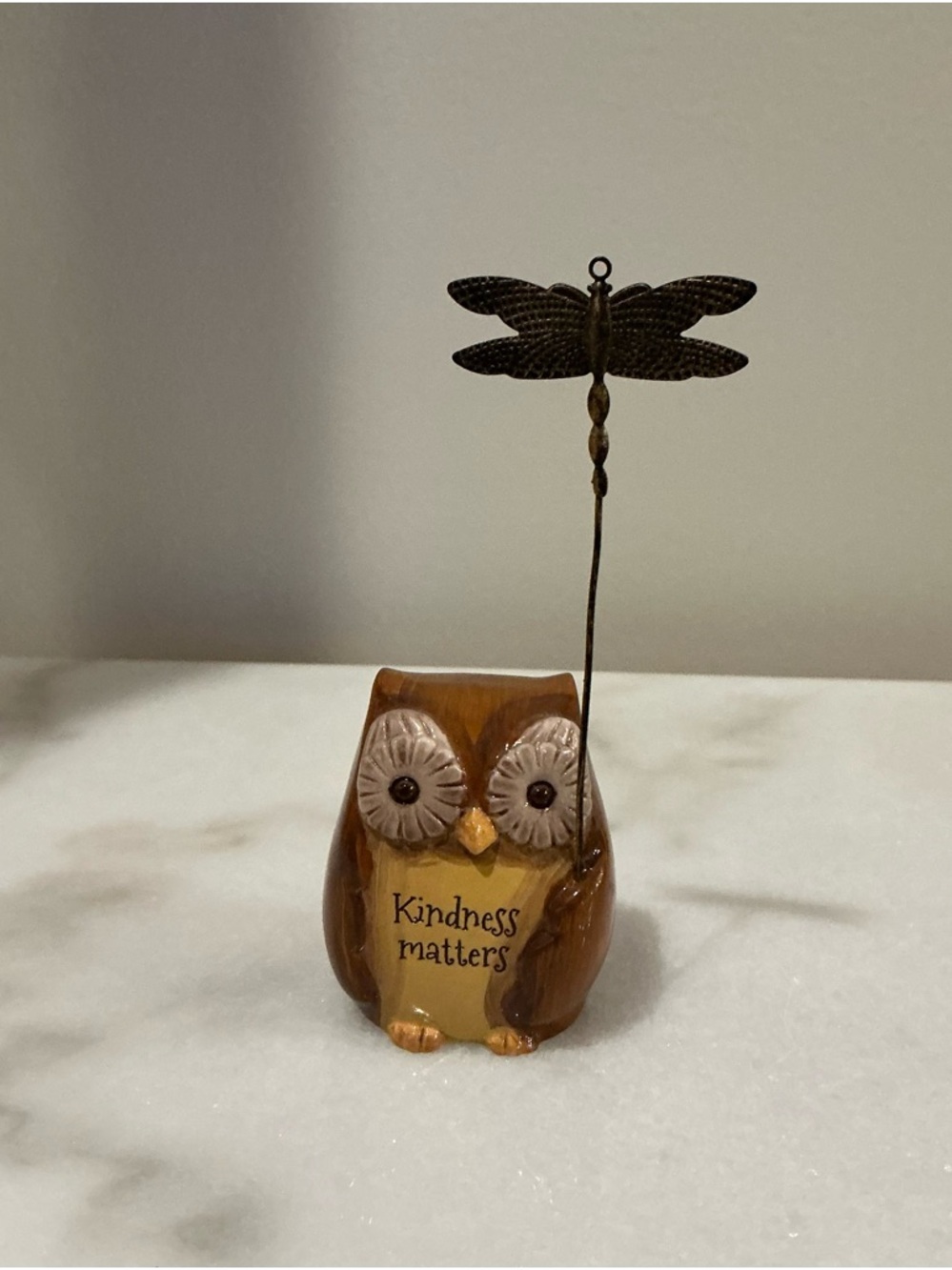 Whimsical Resin Owl “Kindness Matters”